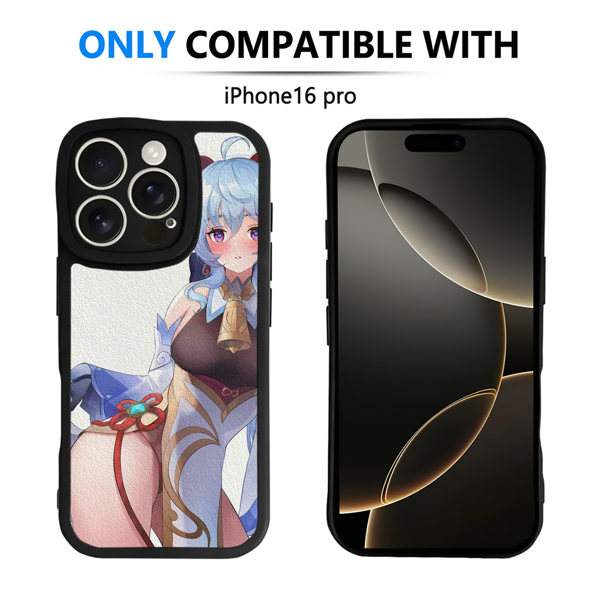 げんし神 genshin 【iPhone 16シリーズ対応】シリコンスマホケース（レザー調） 材質：シリコン